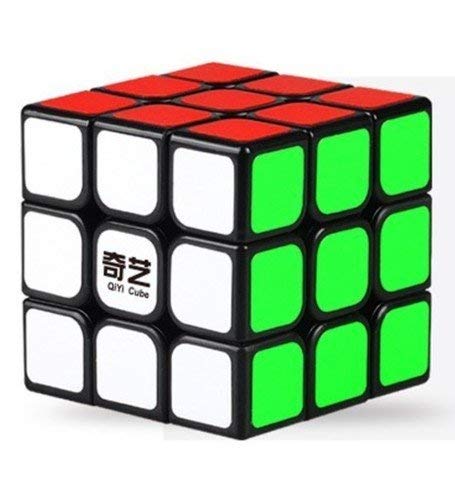 IndiaBuy 3x3x3 QIYI Black Background Rubik's Magic Smooth Speed Cube 3D-Puzzle Cube Recommended for 3-99 yrs