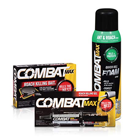 Combat Max Small Roach Control Products - Bait, Gel, and Foam Spray