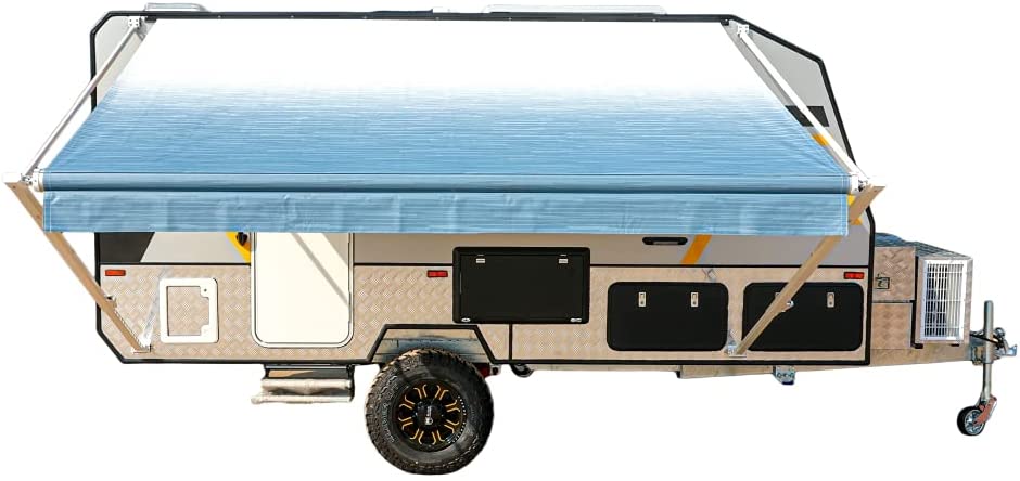 ALEKO RVAW15X8BLUE24 Retractable RV or Home Awning 4.5 x 2.4 Meters (15 x 8 Feet) Blue