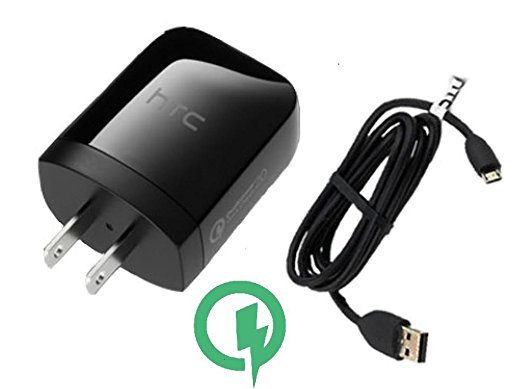 Rapid Charger 2.0 for HTC One M9 Smartphone (Quick Charge 2.0) will Charge up in a blink, up to 60% faster than conventional chargers! [3ft Cable, 15W Dual Voltage!]
