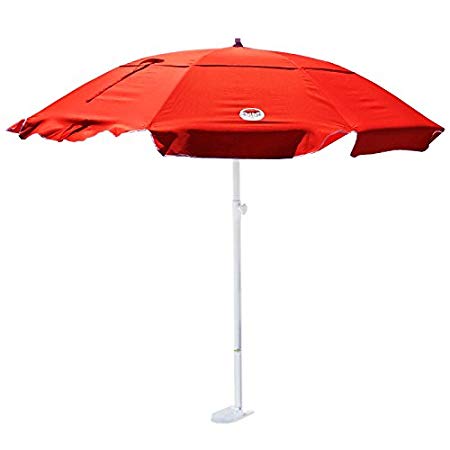 dig-git Beach Umbrella w/Integrated Anchor - Red