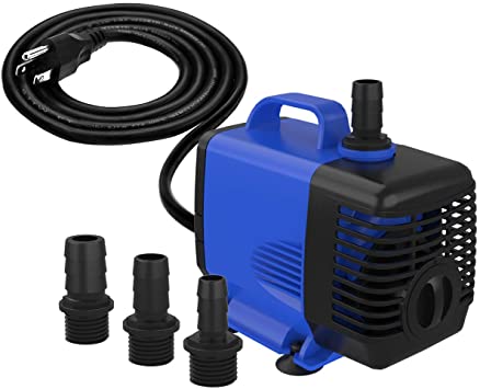 Knifel Submersible Pump 800GPH Ultra Quiet with Dry Burning Protection 10ft High Lift for Fountains, Hydroponics, Ponds, Aquariums & More………