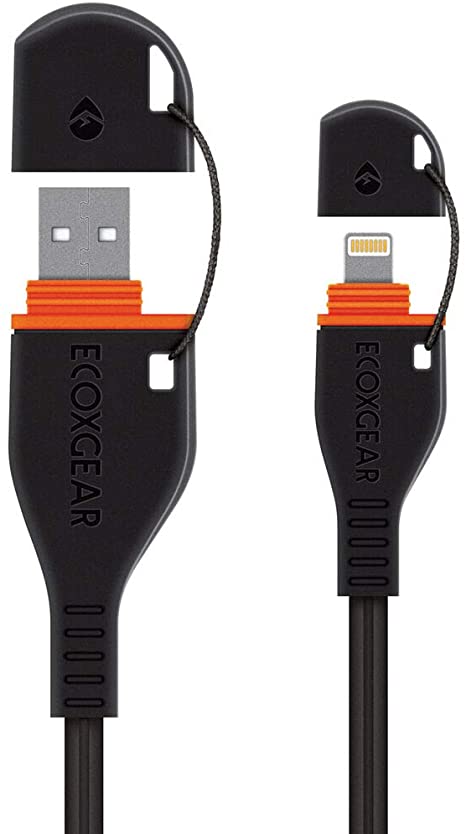 ECOXGEAR Waterproof Lightning to USB Cable, 4 Ft.