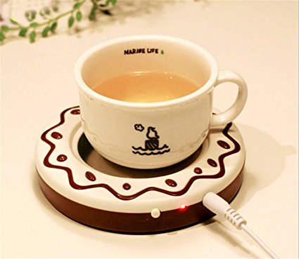 Surborder Shop Coffee Mug Warmer Desktop USB Electronics Heat Cup Warmer Pad Plate
