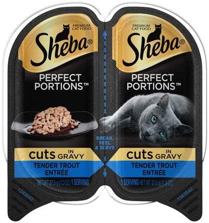 Sheba Perfect Portions Cuts in Gravy Tender Trout Entree 6-Pack = 12 Individual Servings