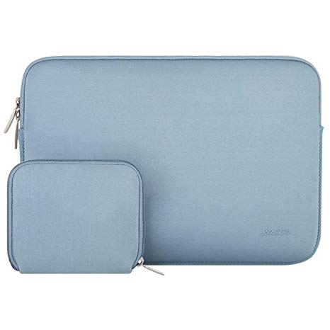 MOSISO Laptop Sleeve Bag Compatible 11-11.6 Inch MacBook Air, Ultrabook Netbook Tablet with Small Case, Water Repellent Lycra Carrying Cover, Airy Blue