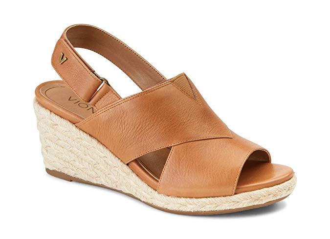 Vionic Women's Tulum Zamar Wedge Sandal - Ladies Sandals Concealed Orthotic Support