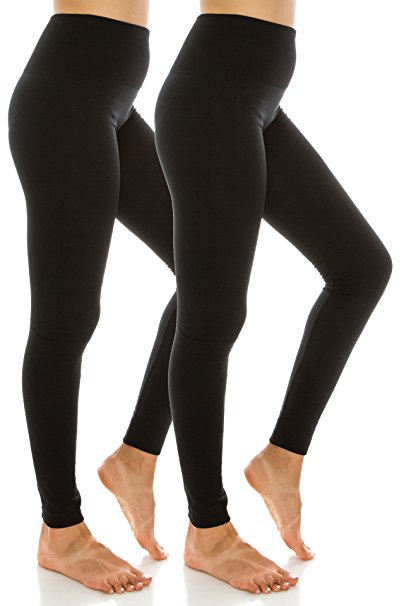 EttelLut High Waist Fleece Lined Leggings Regular and Plus Size For Women and Juniors