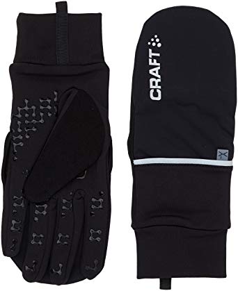 Craft Hybrid Weather 2-in-1 Bike Cycling Mitten Gloves, Black, Small