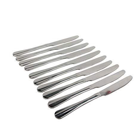 Yier® Tableware Stainless Steel Kitchen Dinner Knives 9.3 Inch Set of 12