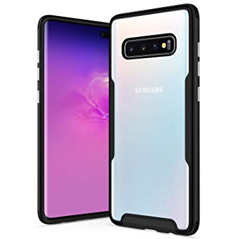 Zizo Fuse Series Compatible with Samsung Galaxy S10 Plus Case Thin Dual Layered Black Clear