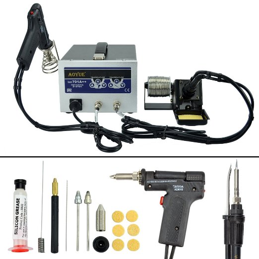 Aoyue 701A Dual Function Digital Soldering and Desoldering Station with a Smoke Absorber