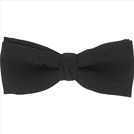 Army Black Bowtie – Uniform Tie Black - Army Uniform Tie - Military Tie – Bow Tie Clip On Poly Satin for Army Service Uniforms – Made in the USA