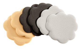 Foot Petals Black/Buttercup/Silver Combo Tip Toes, Triple Pack