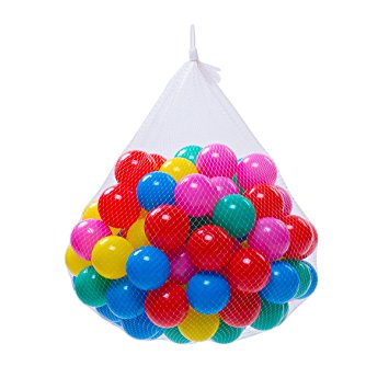 Pit Balls PLAY10 200 pcs Play Tent Balls Multi-Colored BPA-free Thicken Plastic Secure Ocean Playpen Balls