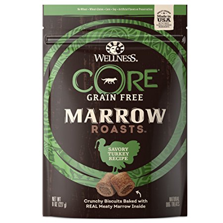 Wellness CORE Marrow Roasts Natural Grain Free Dog Treats, 8-Ounce Bag