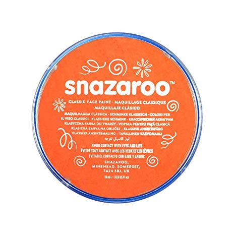 Snazaroo Face and Body Paint, 18 ml - Orange (Individual Colour)