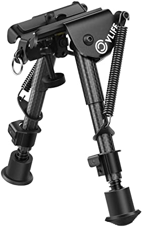 CVLIFE Carbon Fiber Bipod - 6 Inch to 9 Inch Adjustable Super Duty Tactical Rifle Bipod