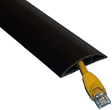 Floor Cable Cover, Black or Grey 1m-30m Lengths - 0.5m,1m,1.8m,2m,3m,5m,10m,15m,20m,30m (1m, Black)