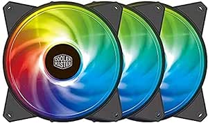 Cooler Master 3IN1 MasterFan MF120R ARGB 120mm Addressable RGB Fan - Riffle Bearing, Hybrid Air Balance Fan Blade Design, and Jam Sensor Protection