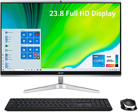 Acer Aspire C24-1651-UR16 AIO Desktop | 23.8" Full HD IPS Display | 11th Gen Intel Core i5-1135G7 | Intel Iris Xe Graphics | 8GB DDR4 | 512GB NVMe M.2 SSD | Intel Wi-Fi 6 | Windows 10 Home