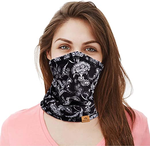 PAGE ONE Men Women Sun Protection Neck Gaiter,Multi Use Face Cover/UPF 50  UV