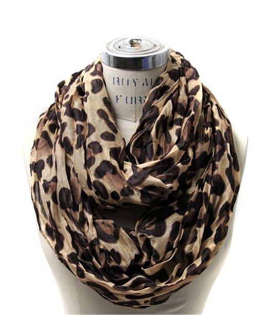 FOrU Leopard Scarf Women Elegant Warm Long Scarf Wrap Scarves Wrap Shawl