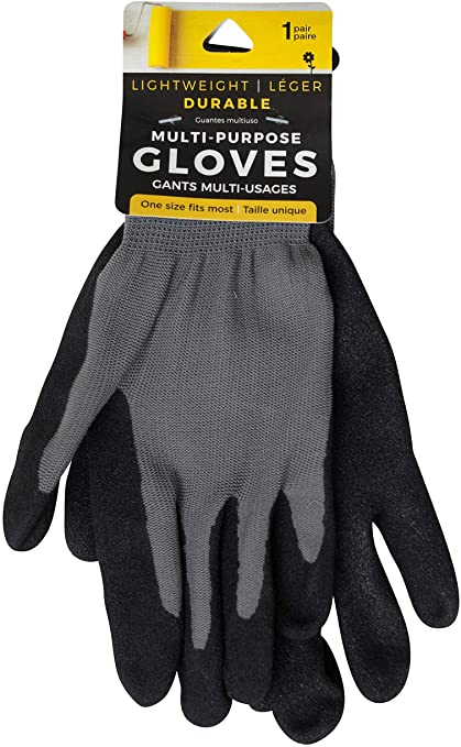 Jacent Multi-Purpose Gloves With Nitrile Coating, Lightweight and Durable - One Size Fits Most