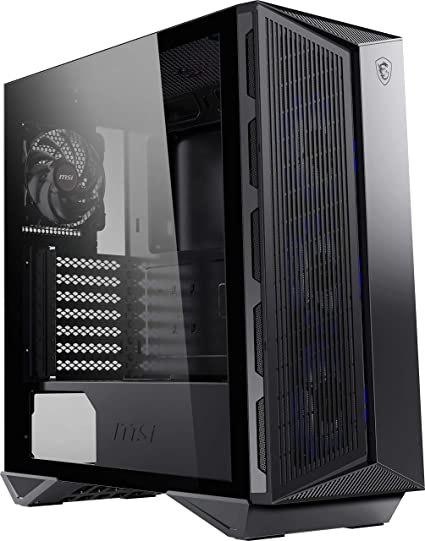 MSI – MPG GUNGNIR 111M - Premium Mid-Tower PC Gaming Case – Tempered Glass Side Panel – 120mm Fan – Liquid Cooling Support up to 420mm Radiator x 1 – Cable Management System