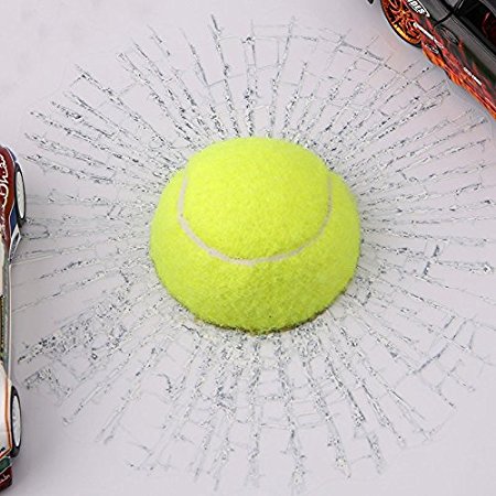 Car 3D Balls Sticker, Marsway 2016 Creative Funny 3D Baseball Golf Tennis Ball Hits Car Window Decal Stickers