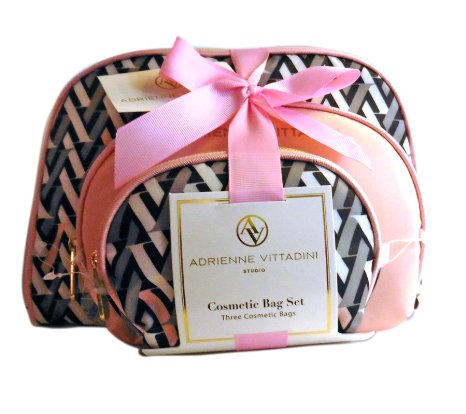 Adrienne Vittadini 3 Piece Cosmetic Bag Gift Set