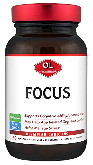 Olympian Labs Focus Herbal Supplements, 60 Count