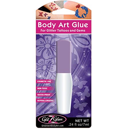 Body Adhesive / Body Glue for Glitter Tattoos / Temporary Tattoos -Hypoallergenic and Dermatologist Tested!