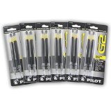 Pilot G2 Gel Ink Refill for Rolling Ball Pens Extra Fine Point Black Ink PIL77232-6PACKS