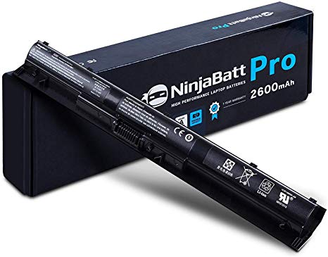 NinjaBatt Pro Battery for HP KI04 800049-001 TPN-Q160 TPN-Q158 TPN-159 TPN-Q161 TPN-Q162 HSTNN-LB6R HSTNN-DB6T HSTNN-LB6S 800010-421 – Samsung Cells [4 Cells/2600mAh/38Wh]