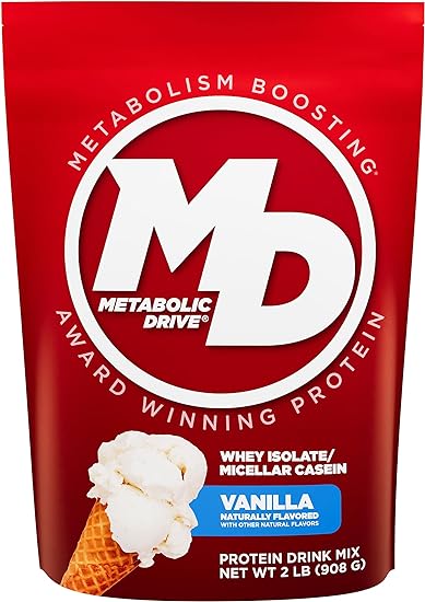 Metabolic Drive Metabolism Boosting, Award Winning Protein - Whey Isolate, Micellar Casein - 2lb Vanilla