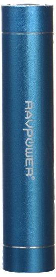 RAVPower Portable Charger 3200mAh External Battery Pack Power Bank with Ultra bright flashlight(3rd Gen Mini, iSmart Technology, Apple Adapter Not Included)for Phones, Tablets and more-Blue