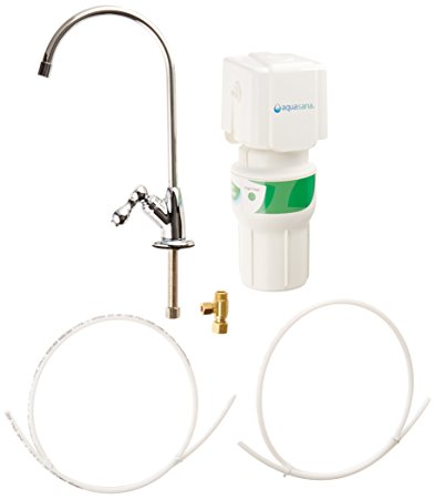 Aquasana AQ-5100.56 Under Sink Water Filter With Chrome Faucet