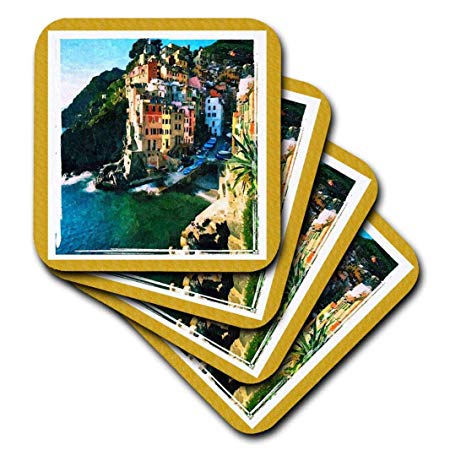3dRose CST_18387_2 Tuscany Italy Soft Coasters (Set of 8)