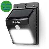 Swiftly Done8482 Bright Outdoor LED Light Solar Energy Powered - Weatherproof - No Tools Required Peel n Stick  Motion Sensor-Detector Activated  For Patio Deck Yard Garden Home Driveway Stairs Outside Wall  Wireless Exterior Security Lighting No Battery Required  Dusk to Dawn Dark Sensing Auto On  Off