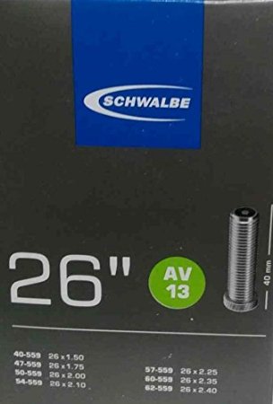 Schwalbe AV 13 Schrader Valve Inner Tube - Black