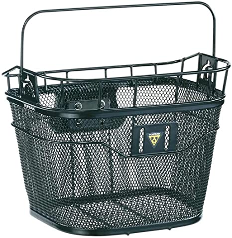 Topeak Front Bicycle Handlebar Basket Made of Welded Metal Wire - 35 x 26 x 25cm / 13.8 x 10.2 x 9.8
