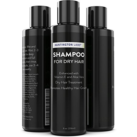 Shampoo For Dry Hair & Flaking Scalp – Moisturizing Anti Frizz & Nourishing Treatment – Aloe Vera   Argan Oil – For Women & Men – Suitable for Color Treated Hair – By Huntington Labs