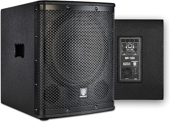 PRORECK SP-18X Active Powered PA DJ Subwoofer Cabinet 18 inch 3000W P.M.P.O with Class-D Amplifier, 3 DSP Presets-Monitor, Coil Bass Reinforcement, Black, for Wedding, Party, Concert, Church (One Sub)