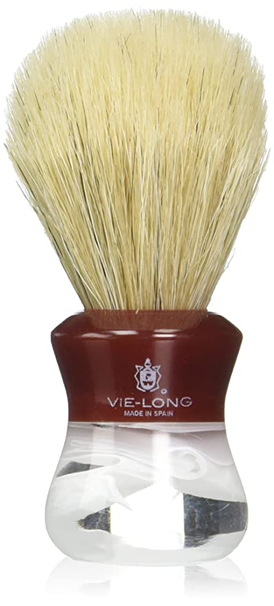 Vie-Long PB14080 Special Horse Hair Shaving Brush, Red/White Acrylic Handle