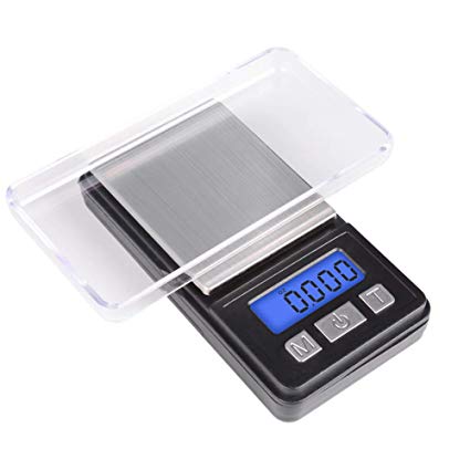 Fuzion Digital Scale, High Precision Digital Pocket Scale, Ultra Mini Design, 1000g/ 0.1g (Battery Included)