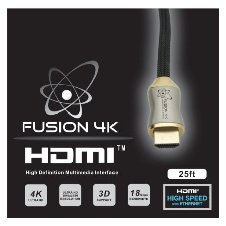 Fusion4K High Speed 4K HDMI 20 cable - Professional Series Ultra HD 25 Feet