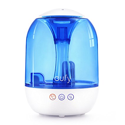Eufy Humos Air 1.0, Ultrasonic Cool Mist Humidifier with Ultra-Quiet Operation, Anti-Bacterial Water Warmer, 1.0 Gallon / 4 Liter, Up to 20 Hours Use, Auto Shut-Off, Single-Room / Studio / Office Use