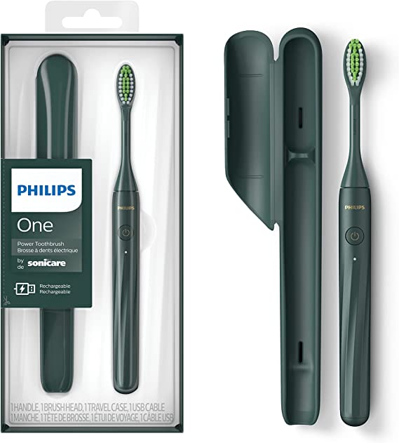 Philips One by Sonicare Rechargeable Toothbrush, Green, HY1200/08