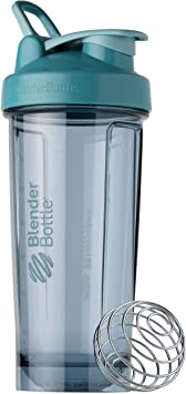 BlenderBottle Shaker Bottle Pro Series Perfect for Protein Shakes and Pre Workout, 28-Ounce, Cerulean Blue